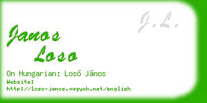 janos loso business card