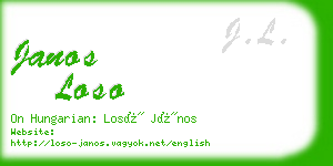 janos loso business card